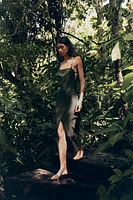 LINEN MIDI DRESS