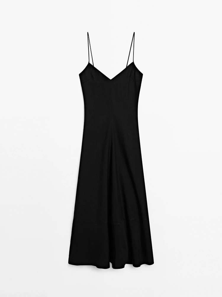 Long flowing V-neck dress