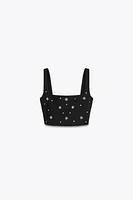 JEWEL CROP TOP