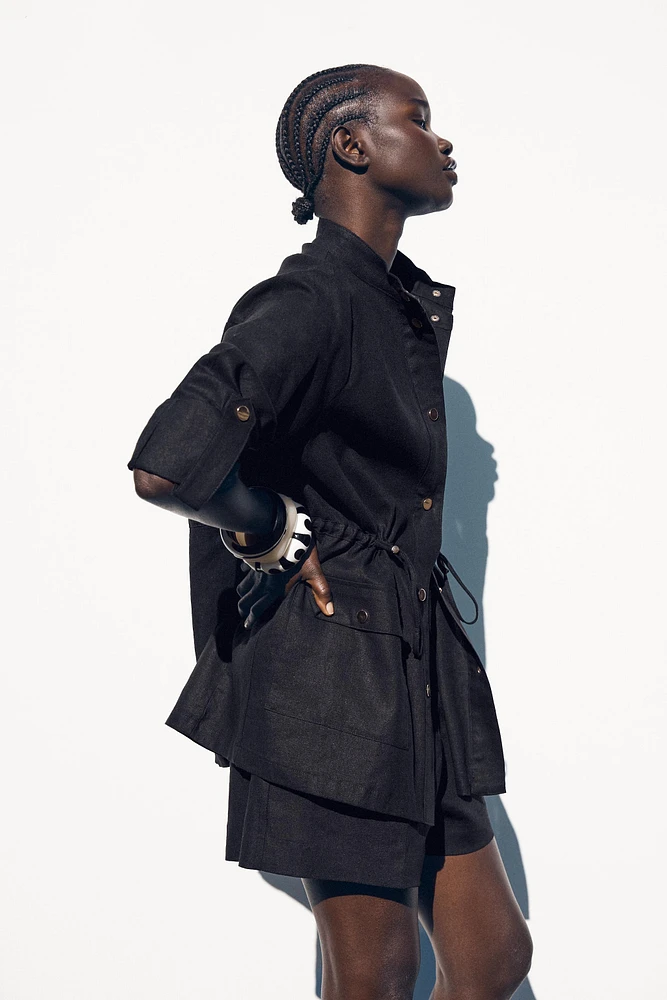 LINEN SAFARI SHIRT