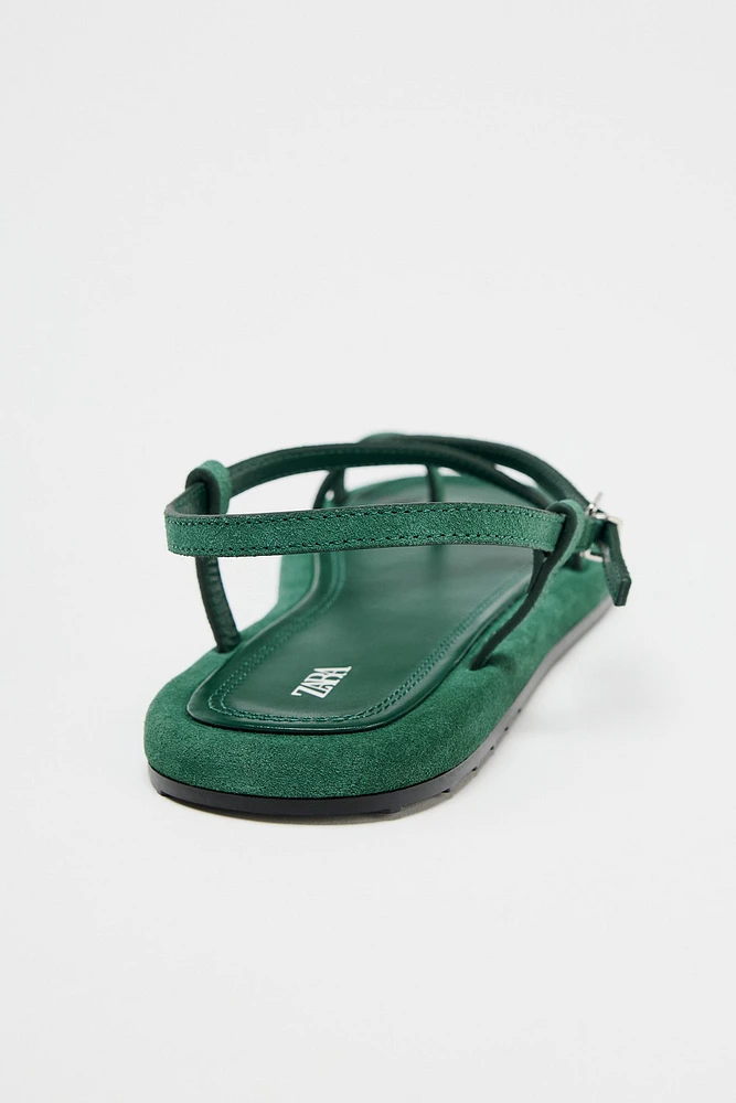 LEATHER STRAP SANDALS