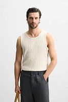 JACQUARD STRIPE TANK TOP
