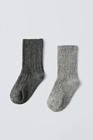 TWO-PACK OF KNIT SOCKS