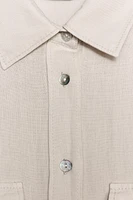 LINEN BLEND POCKET SHIRT ZW COLLECTION