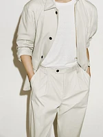 Cotton blend darted crepe trousers - Limited Edition