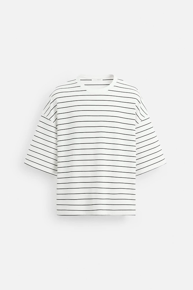 T-SHIRT BOXY FIT À RAYURES