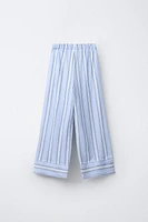 PANTALON WIDE LEG RAYURES