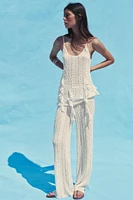 TEXTURED LACE PANTS