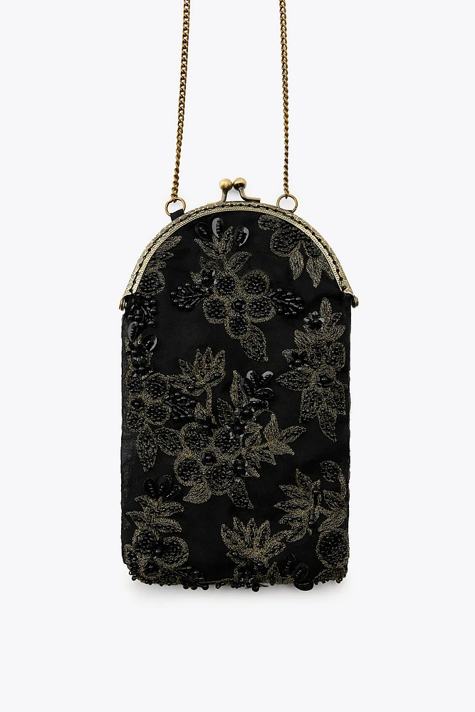 SAC BRODÉ FLEURS FANTAISIE