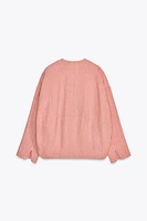 100% LINEN BOMBER JACKET ZW COLLECTION