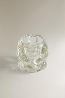 GLASS SPHERE TEALIGHT HOLDER