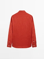 100% linen slim fit shirt