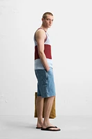 BERMUDA EN DENIM À POCHE DE CHARPENTIER