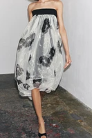 ZW COLLECTION PRINTED ORGANZA DRESS
