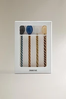 LOT CUILLÈRES VERRE SPIRALE (LOT DE 4)