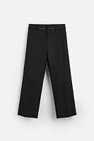 FLARED FIT PANTS WITH BELT