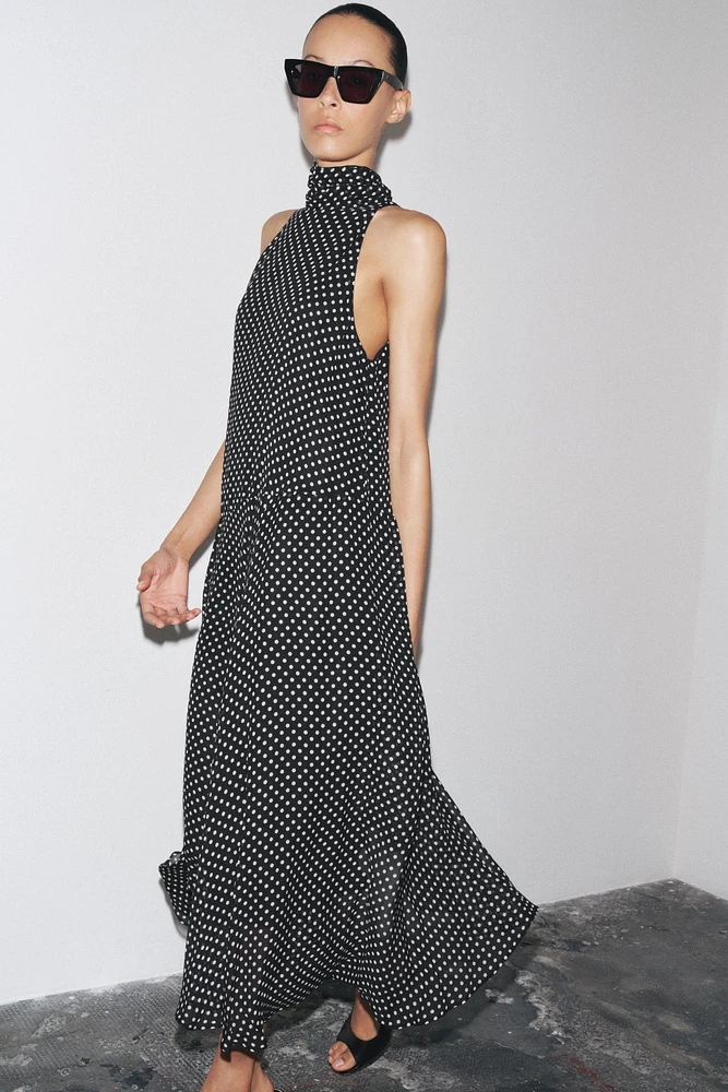 ZW COLLECTION HALTER POLKA DOT DRESS
