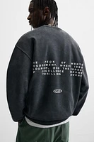 TEXT WASHED SWEATSHIRT