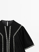 Blouse fluide avec broderies