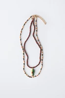 TWO-PACK OF BEADED FISH NECKLACES