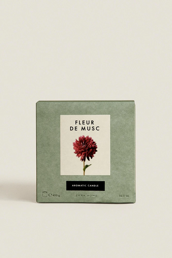 (400 G) BOUGIE PARFUMÉE FLEUR DE MUSC