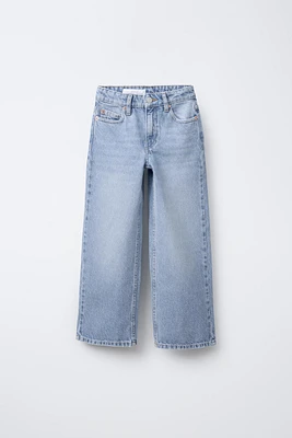 STAR PATCH WIDE LEG JEANS