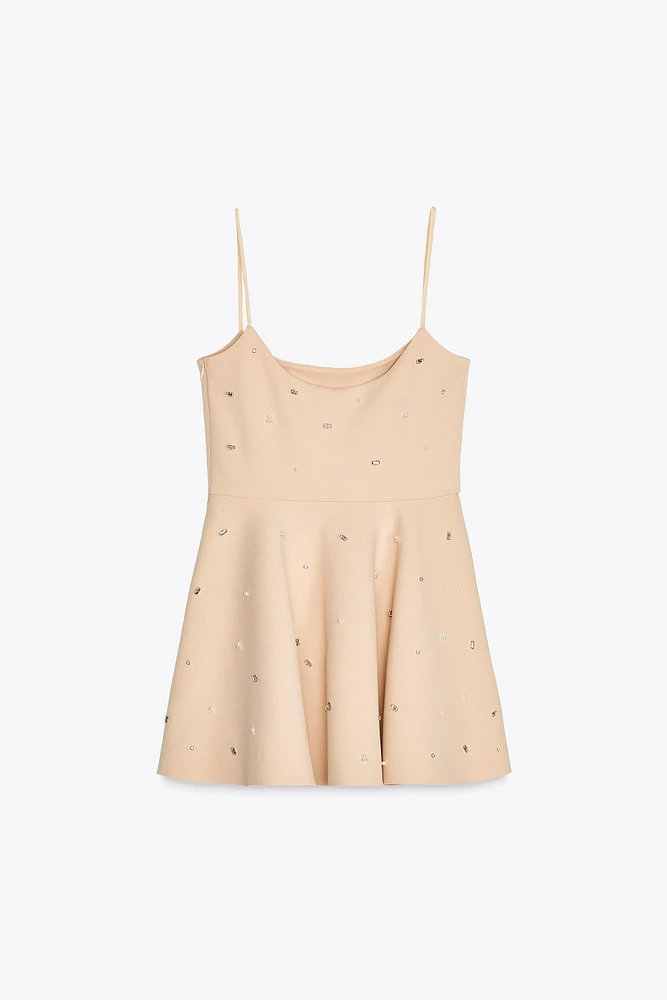 JEWEL VOLUME SHORT DRESS