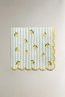 LOT SERVIETTES DE TABLE PAPIER CITRONS (LOT DE 20)