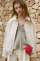 STRAPLESS LINEN TOP