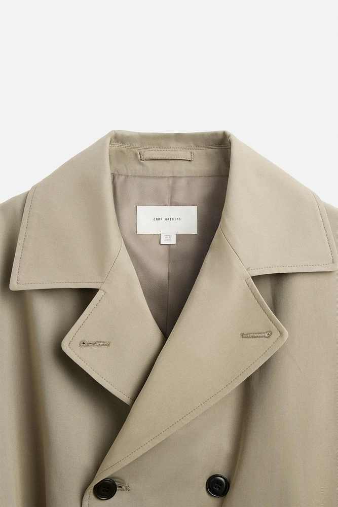 MANTECO WATER REPELLENT LONG TRENCH COAT