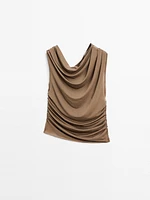 Top asymétrique drapé