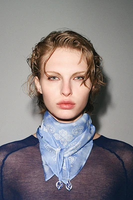 MODAL SCARF WITH CERAMIC PIECES