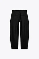 ZW COLLECTION LINEN BARREL PANTS