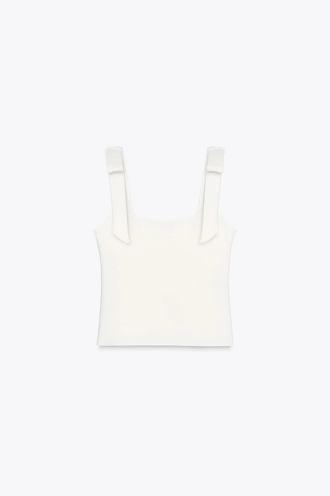 TOP LACETS STRETCH