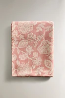 NAPPE COTON LIN JACQUARD FLEURS