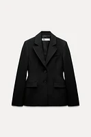 FITTED BLAZER WITH SHOULDER PADS ZW COLLECTION