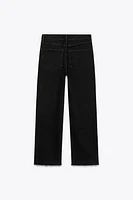 FLARED CROPPED HIGH WAIST TRF JEANS