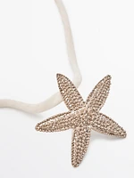 Collier corde soie étoile