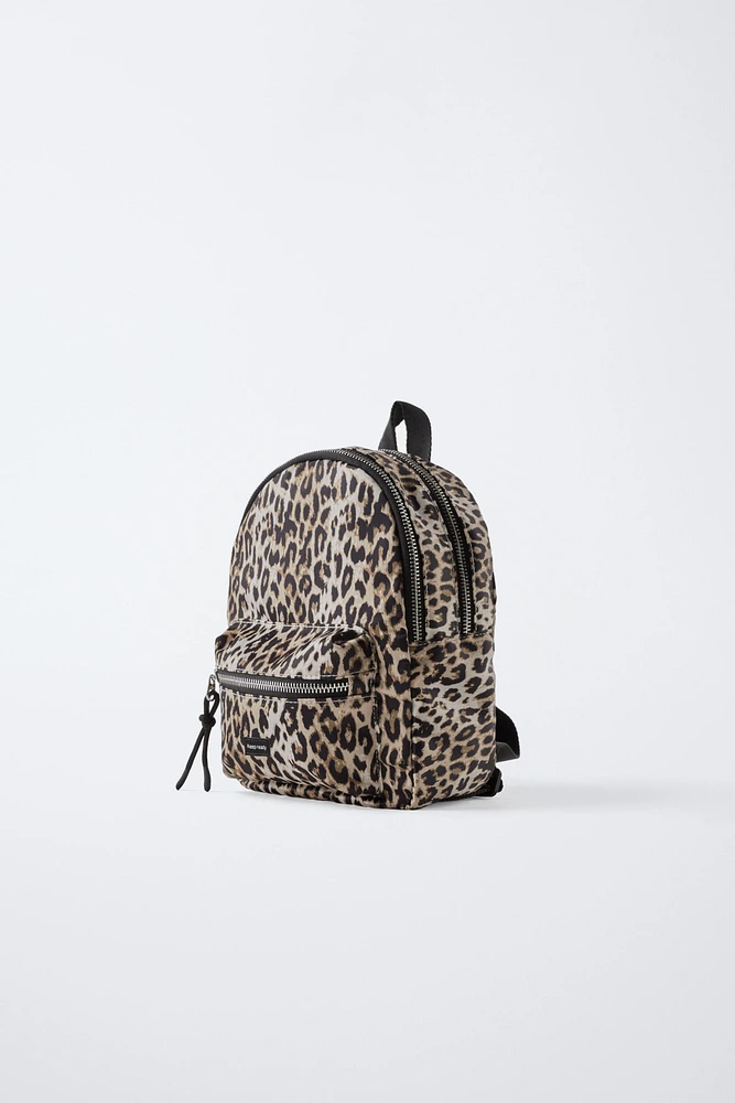 MINI SAC À DOS EN NYLON ANIMAL PRINT