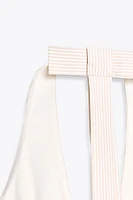 STRIPED COMBINATION HALTER TOP