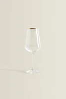 BOHEMIA CRYSTAL GLASS WITH A GOLDEN RIM