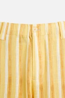 PANTALON RAYÉ VISCOSE ET LIN