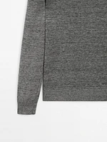 100% linen mouliné knit sweater