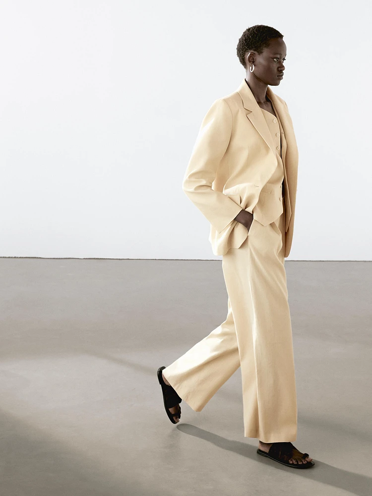 Blazer en lin mélang