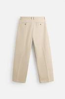 PLEATED STRAIGHT FIT PANTS