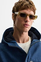 BLOUSON RELAXED FIT DÉLAVAGE PLISSÉ