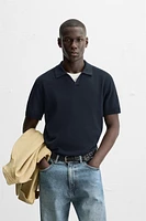 TEXTURED KNIT POLO