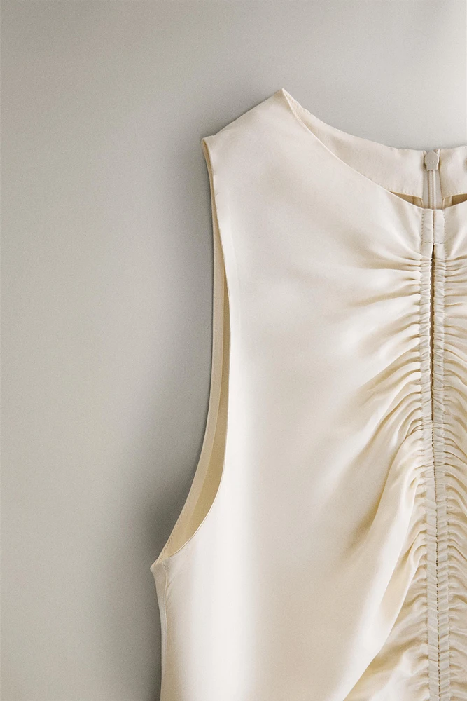 CHEMISE DE NUIT SOIE FRONCÉE