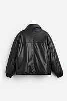 FAUX LEATHER PADDED JACKET