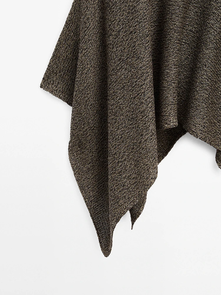 Cape en maille chinée - Studio